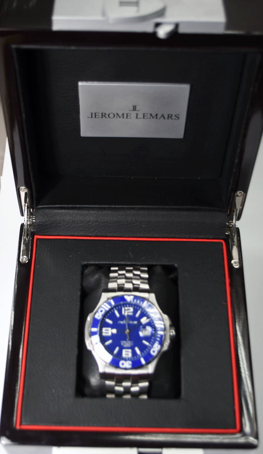 Men's Jerome Lemars Blue 100m Automatic 26J 45mm Stainless JL-6232