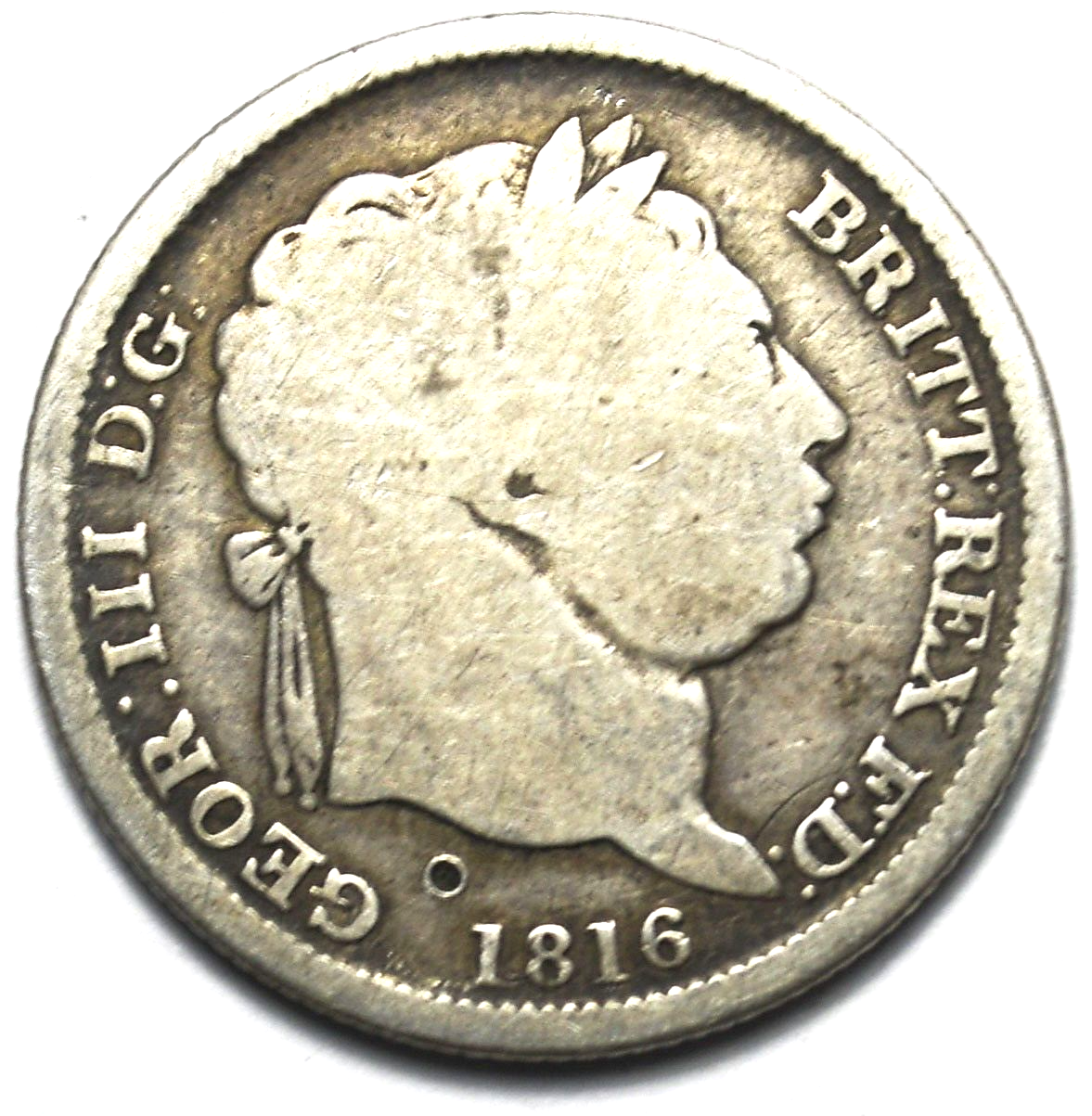 1816 Great Britain One Shilling Silver Coin KM# 666