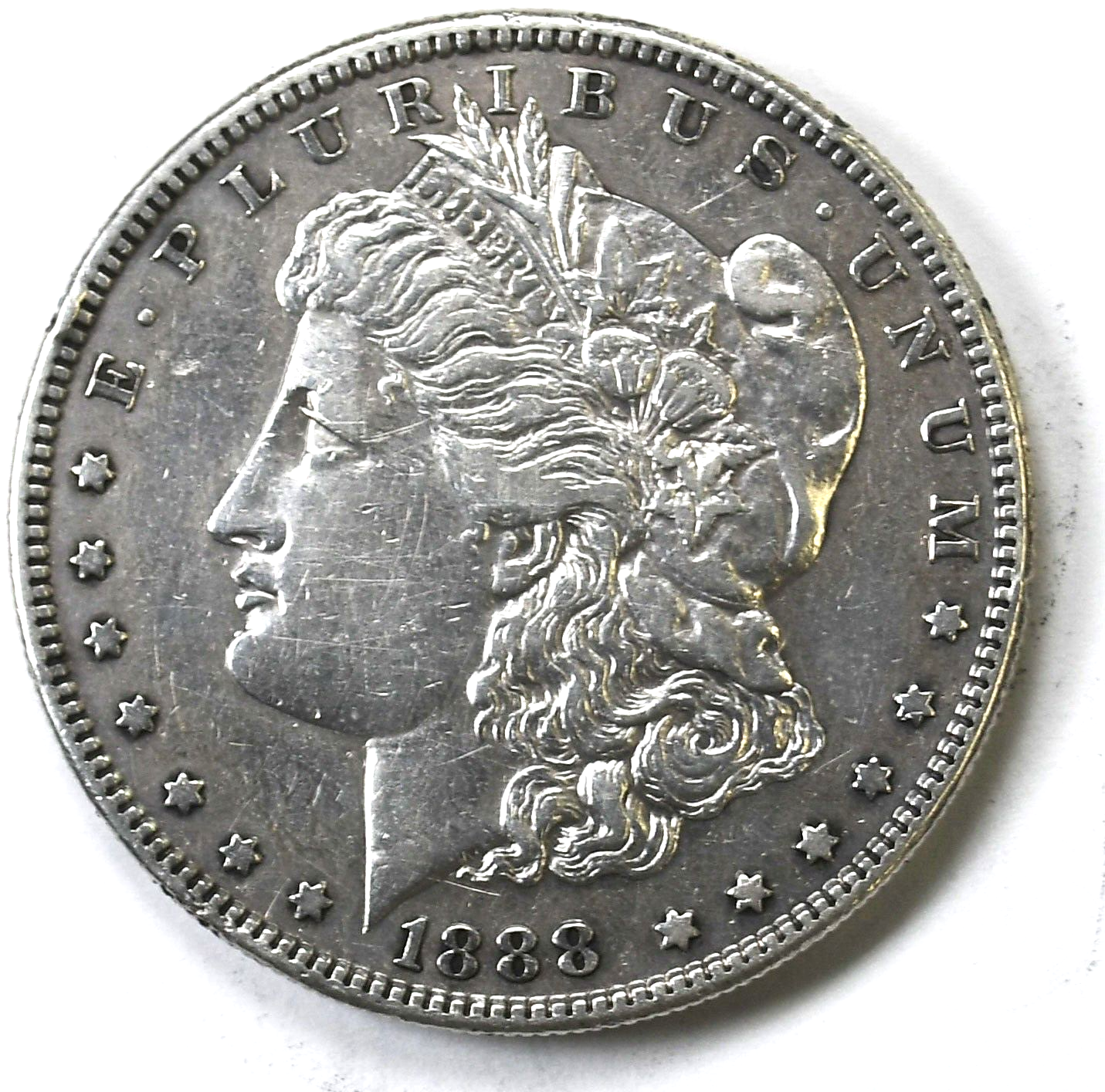 1888 S $1 Morgan Silver One Dollar US Coin San Francisco AU