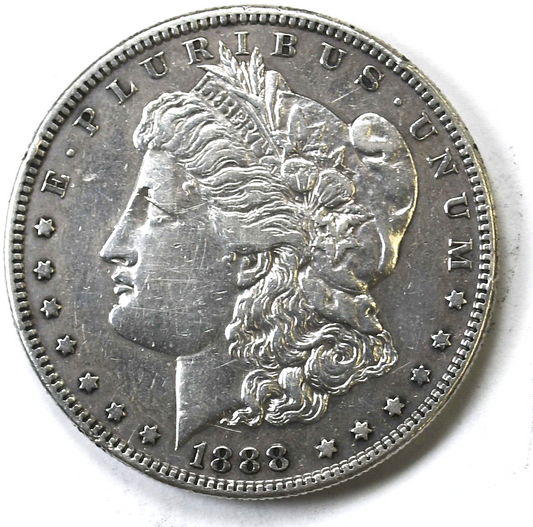 1888 S $1 Morgan Silver One Dollar US Coin San Francisco AU
