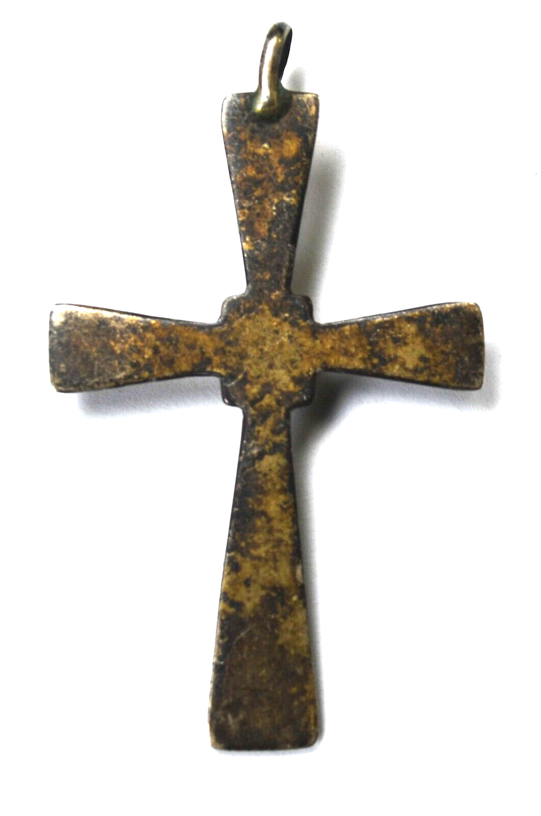 Sterling Silver Turquoise Cross Pendant 47mm x 28mm Etched Arrows Flames