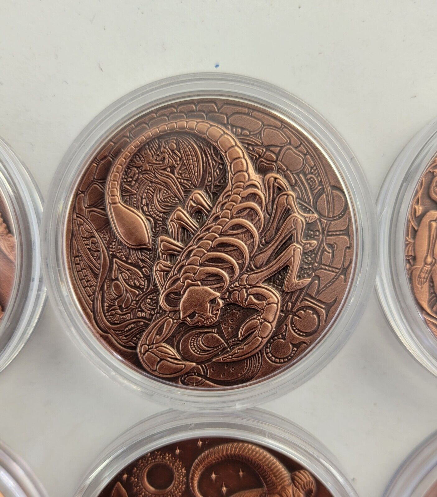 2015 Complete Zodiac .999 Fine Copper Rounds 12pc Skullcoins wCOA Cards Morbid