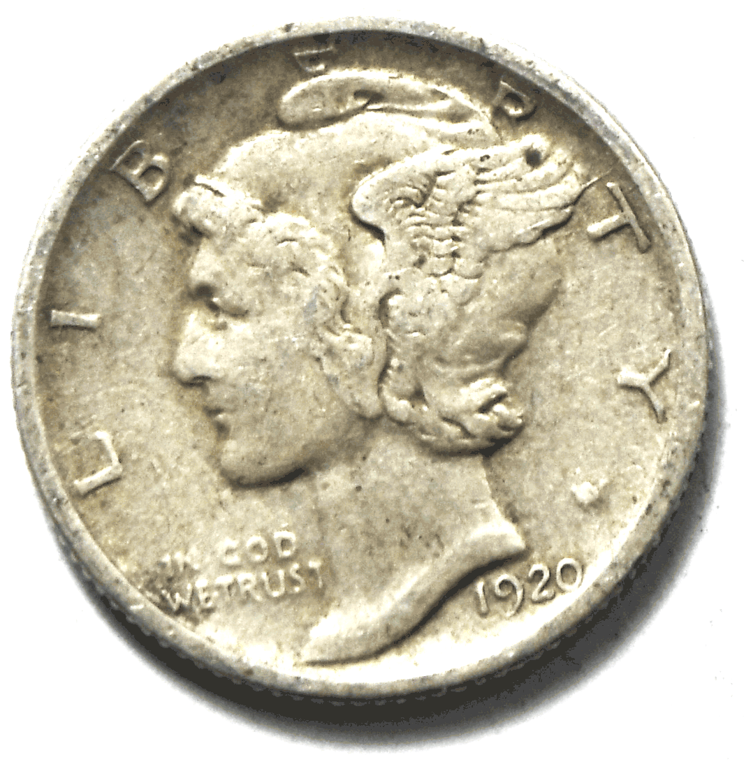 1920 S Mercury Silver Dime Rare Ten Cents San Francisco