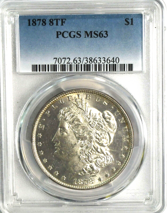 1878 8TF $1 Morgan Silver One Dollar MS63 PCGS VAM 12 Philadelphia