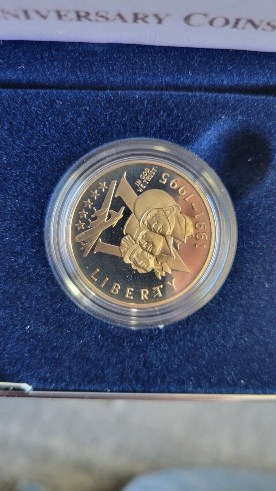 6 Commemorative US MINT Boxed Leif, Ellis, Capitol, Olympic, WWII 50TH, Rushmore