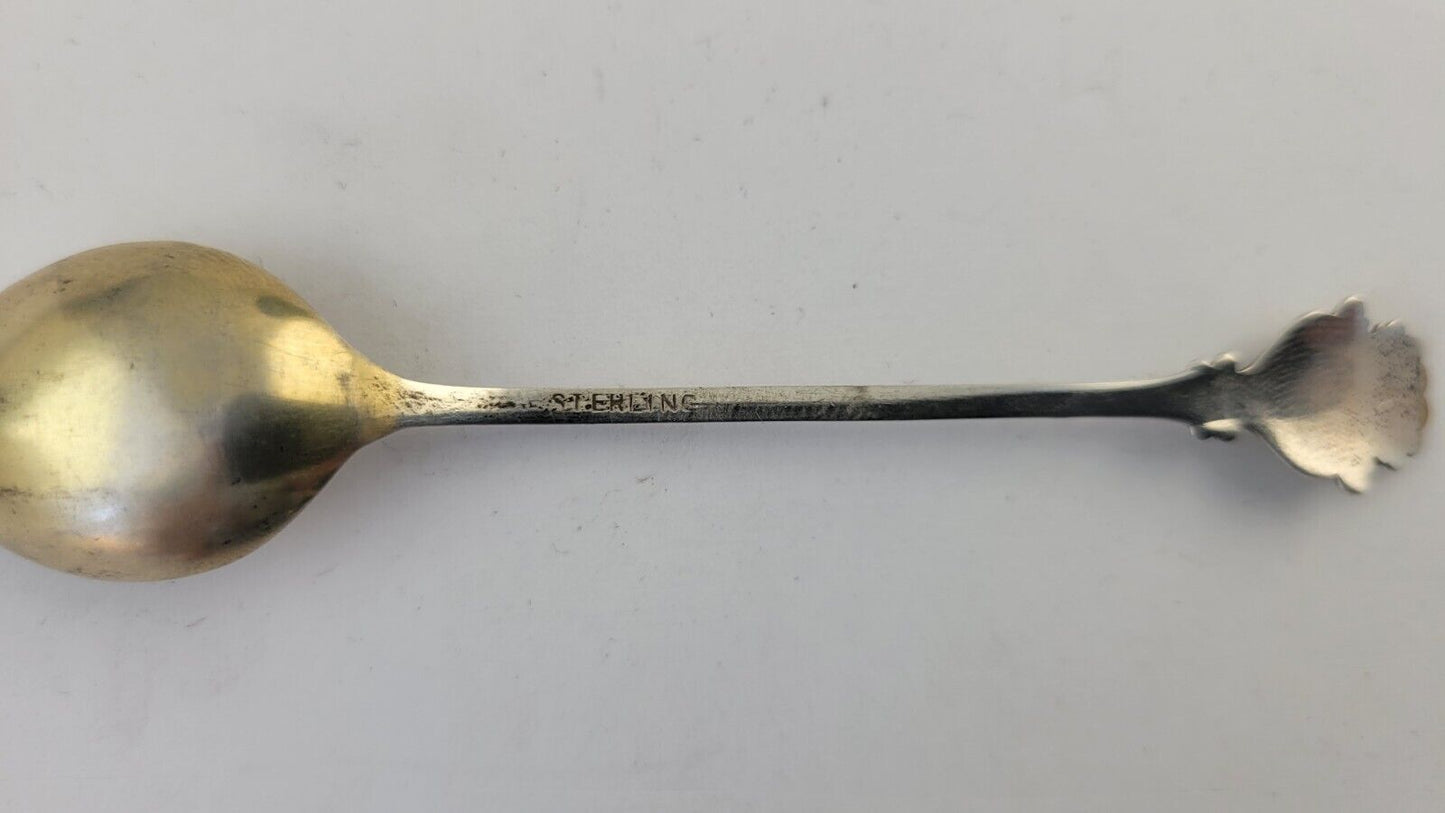 Mt. Tacoma Washington Sterling Silver Souvenir Spoon 3 7/8"  .15oz.