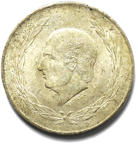 1953 Mexico Estados Unidos Mexicanos Five 5 Pesos Silver Coin KM#467