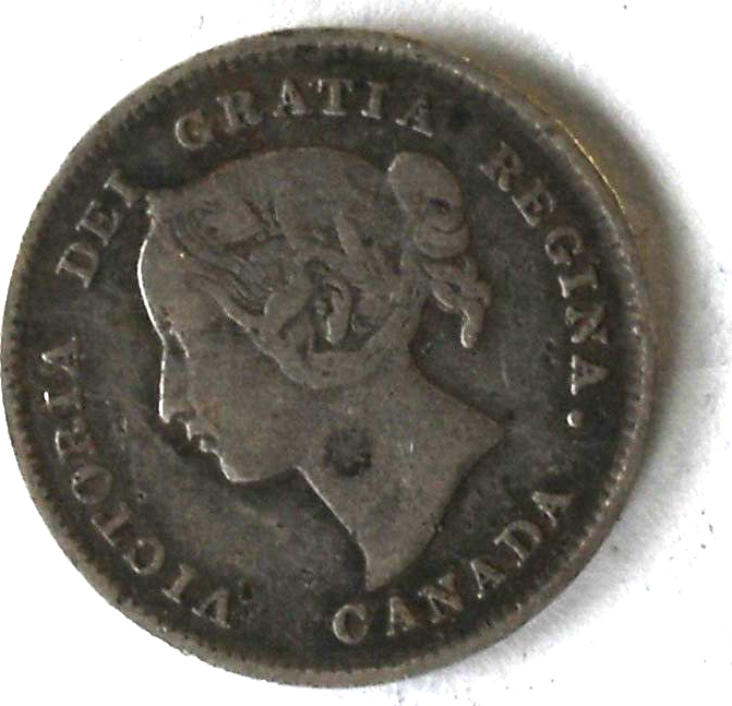 1894 Canada 5c Five Cents Silver Coin Half Dime KM# 2