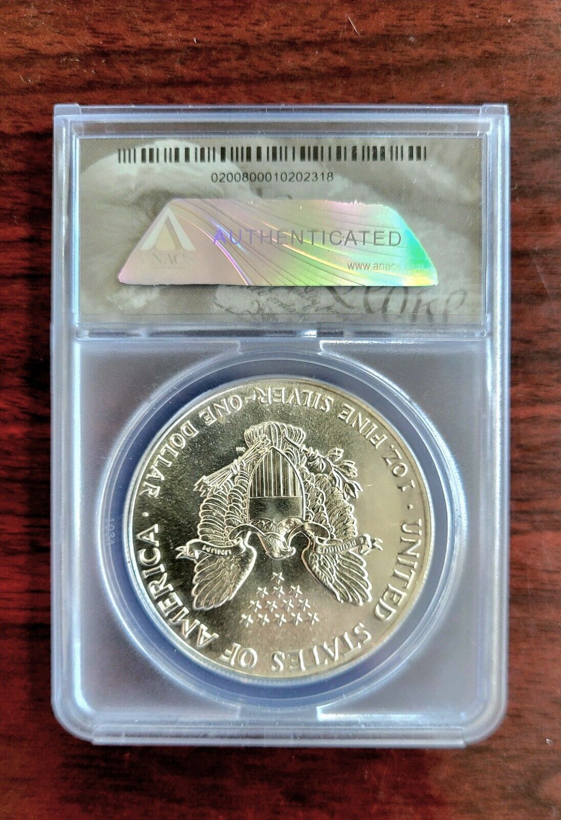 1986 $1 American Silver Eagle ANACS MS69 Silver Dollar .999 Fine Silver 1oz.
