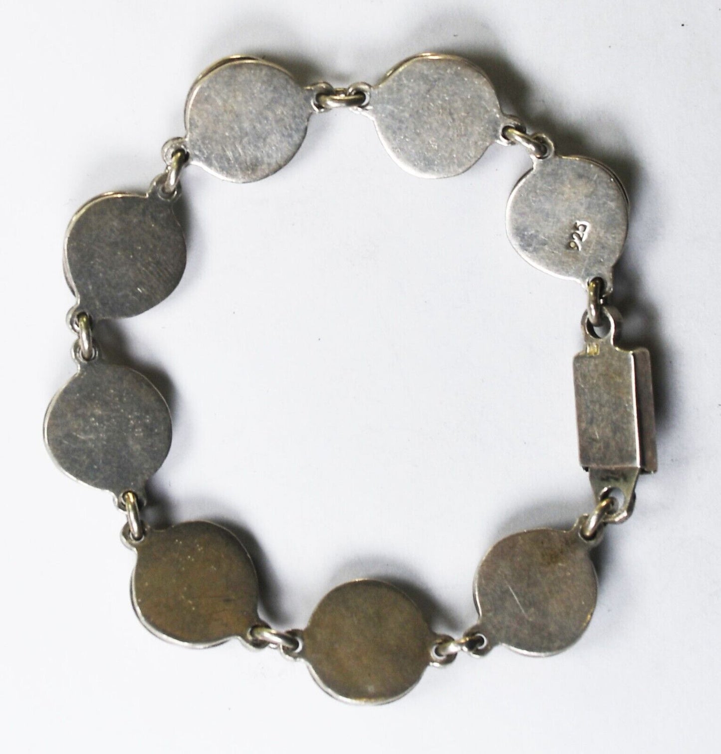 Sterling Silver Round Nest Spiral Link 13mm 7" Bracelet