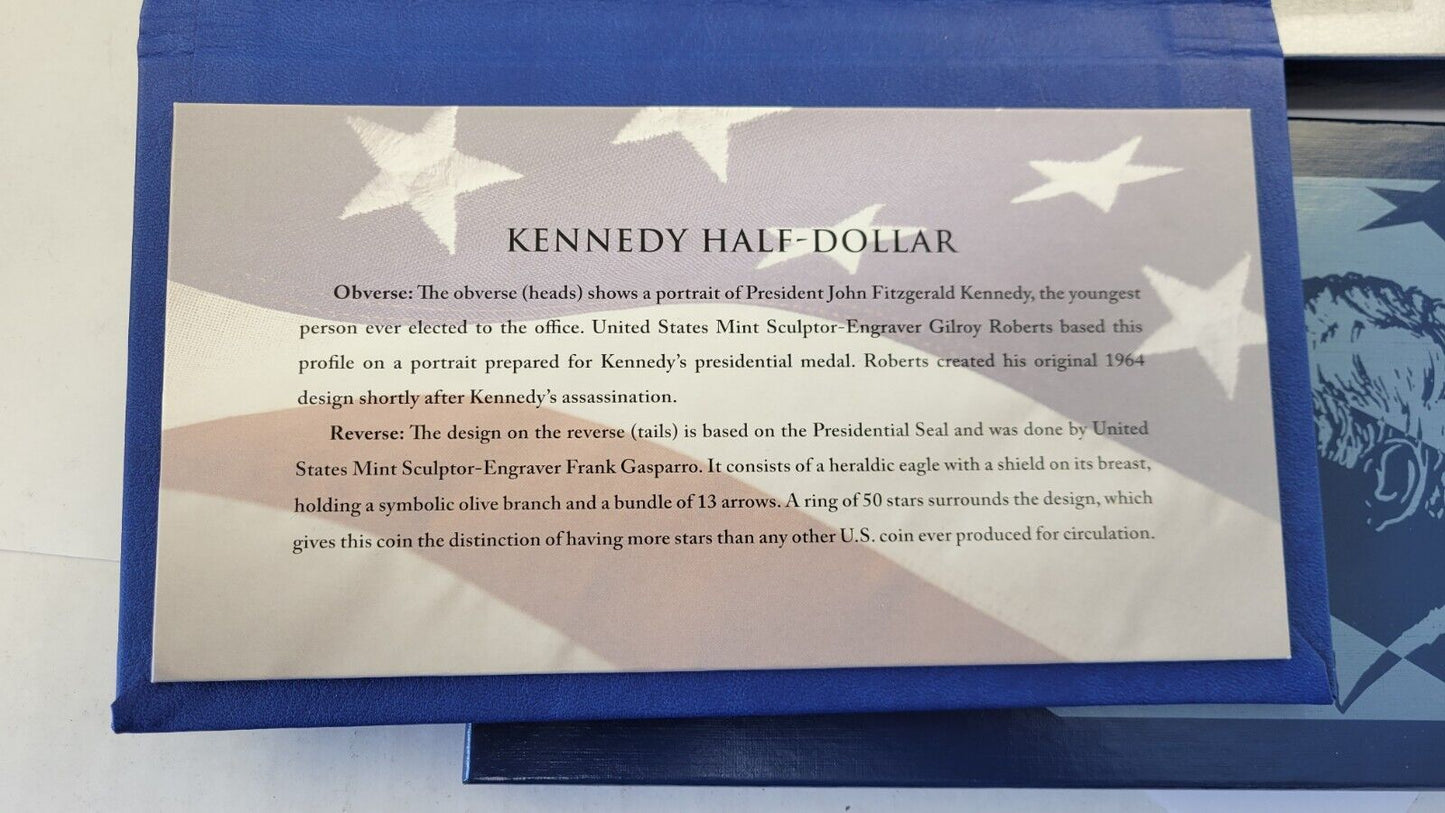 2014 Kennedy 50th Anniversary Silver Half Dollar 4 Coin Set Boxed w/COA
