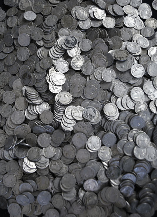 Bag of 1600 ND Buffalo Head Nickels 5c Five Cents Circulated No Dates