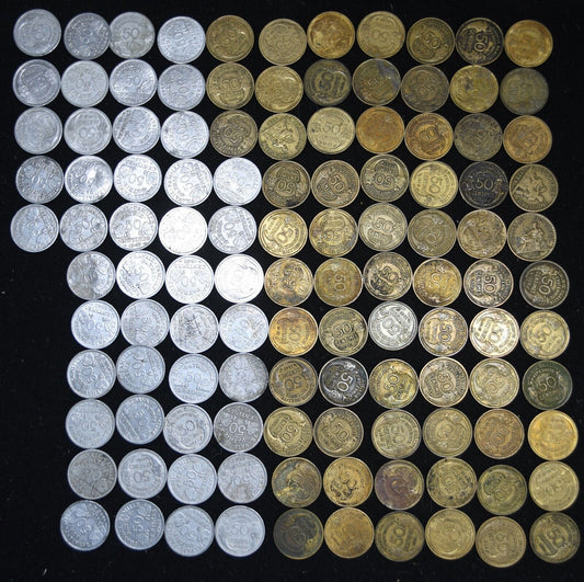 115pc France 50 Fifty Centimes 1923-1945