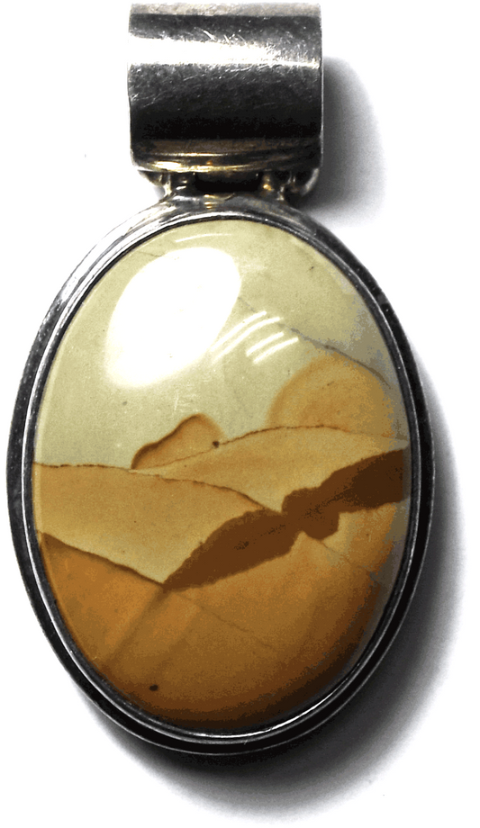 Sterling Silver Exex Claudia Agudelo Jasper Pendant 44mm x 25mm