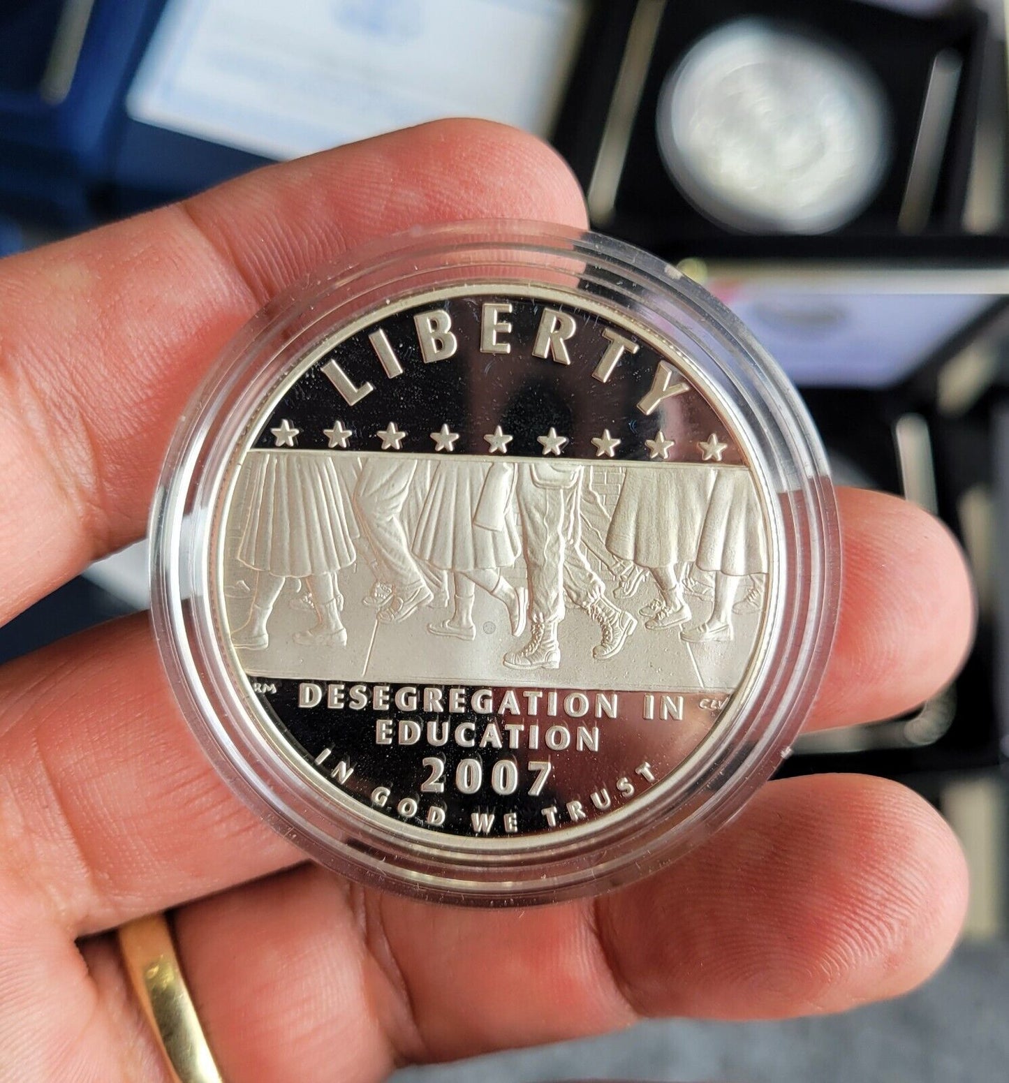 US Mint 2010, 07, 19 Commemorative Silver $1 Little Rock, Legion, Apollo, Vets