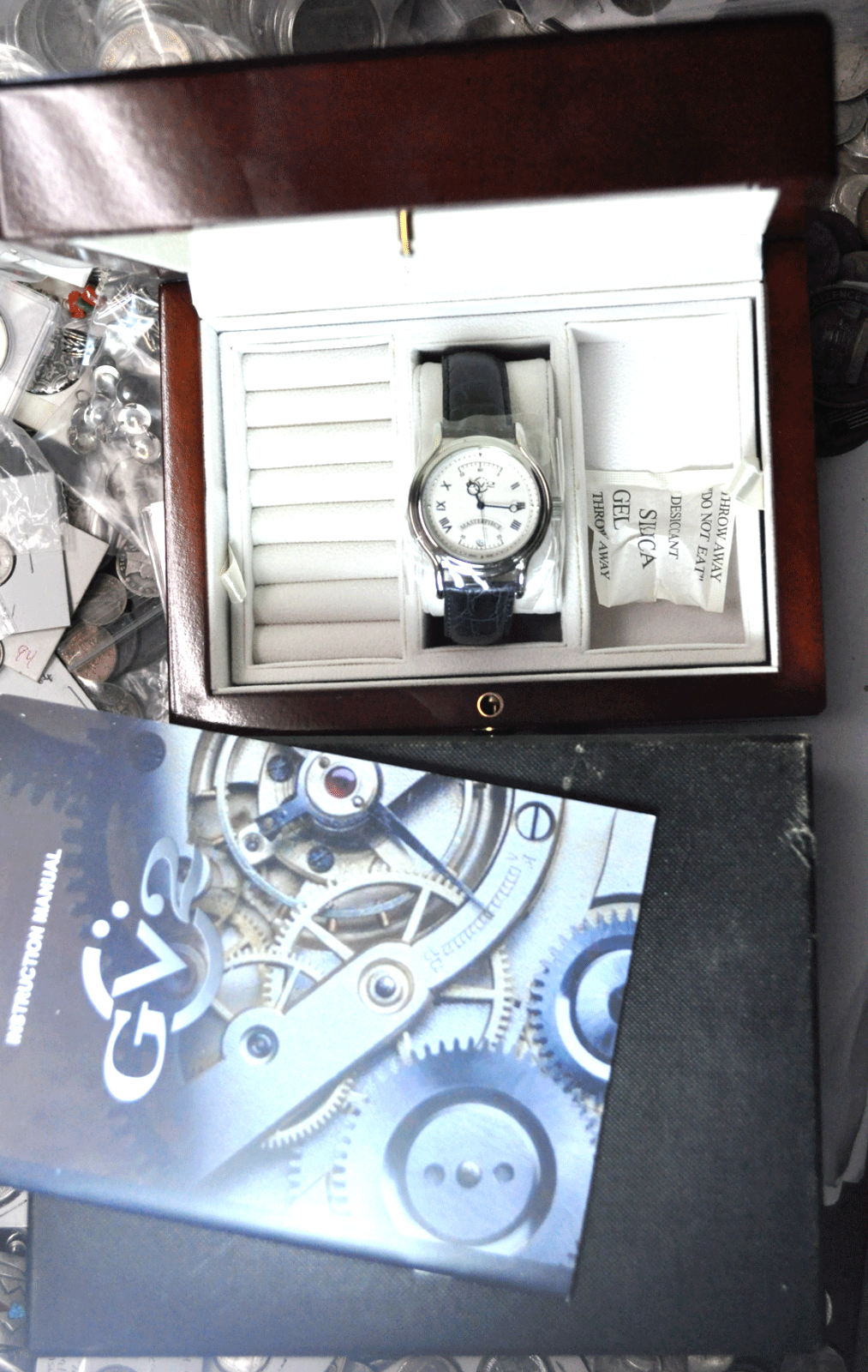 Men's Gevril Automatic Date 4141 Stainless 41mm w Box & Papers Checkered Dial