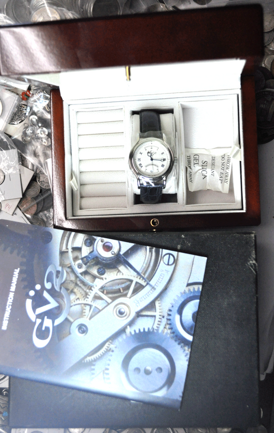 Men's Gevril Automatic Date 4141 Stainless 41mm w Box & Papers Checkered Dial