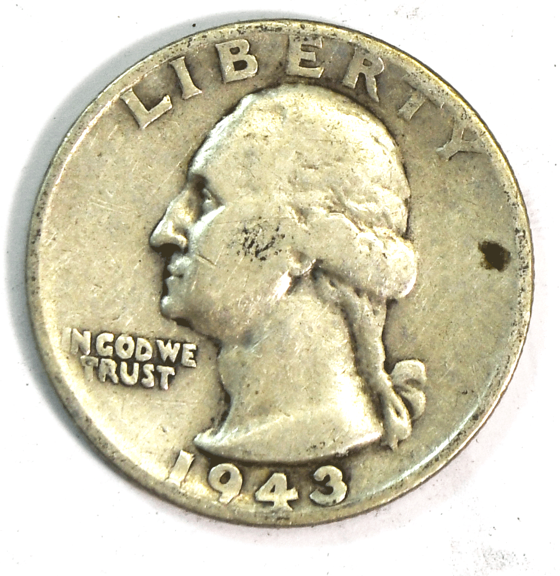 1943 S 25c Washington Silver Quarter Dollar San Francisco DDO FS-101