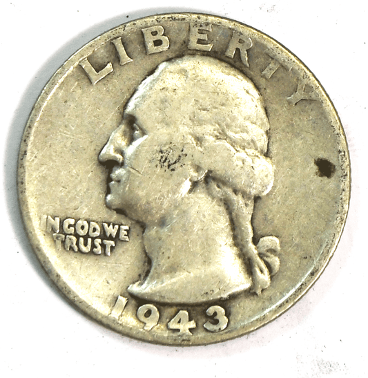 1943 S 25c Washington Silver Quarter Dollar San Francisco DDO FS-101