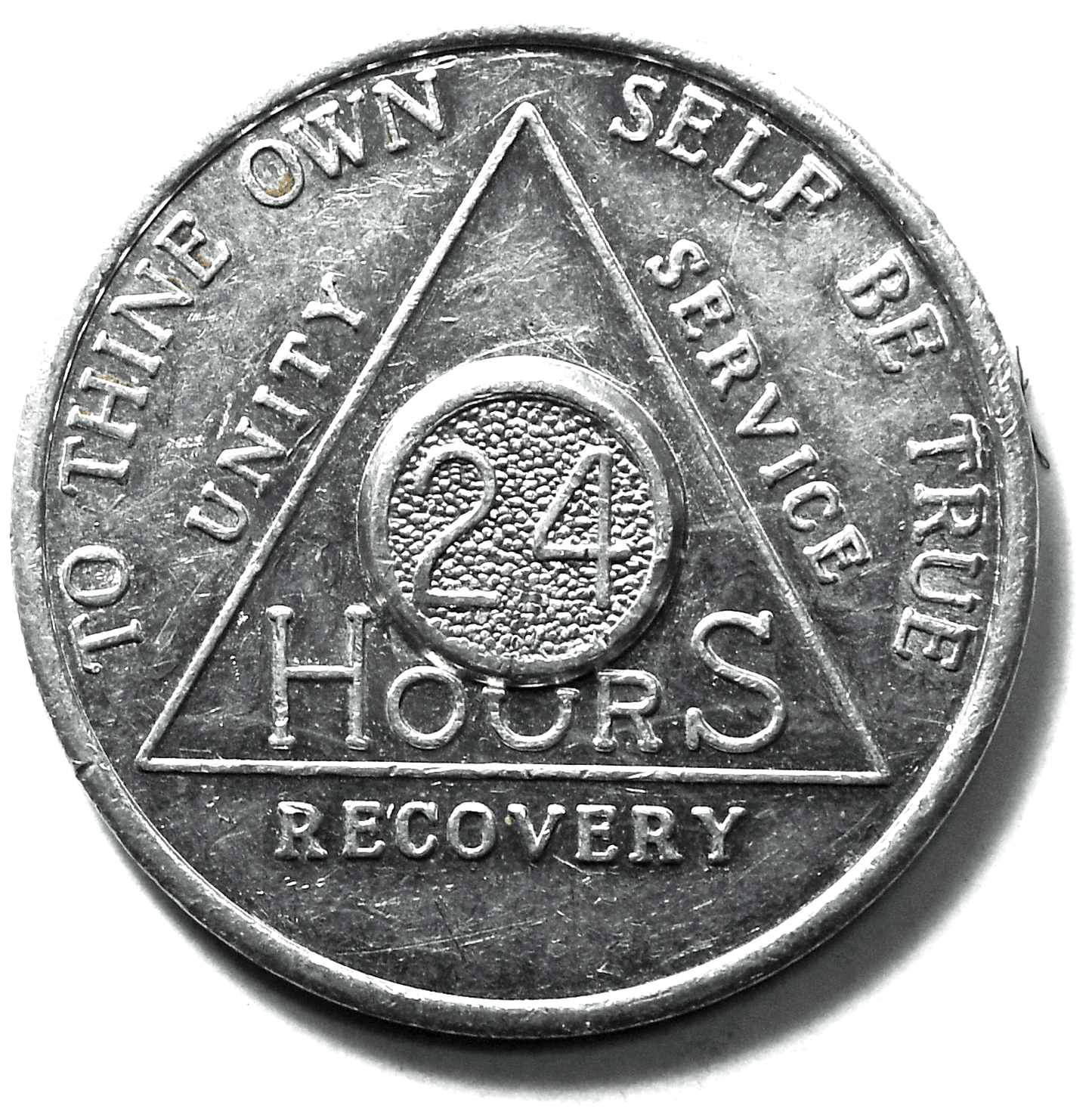 AA 24 Hours One Day Recovery Aluminum Medal 34mm