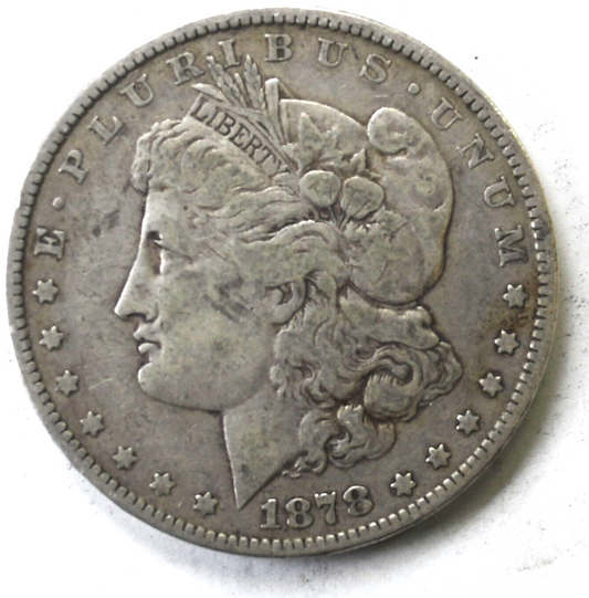 1878 $1 Morgan Silver One Dollar Philadelphia 79 Reverse