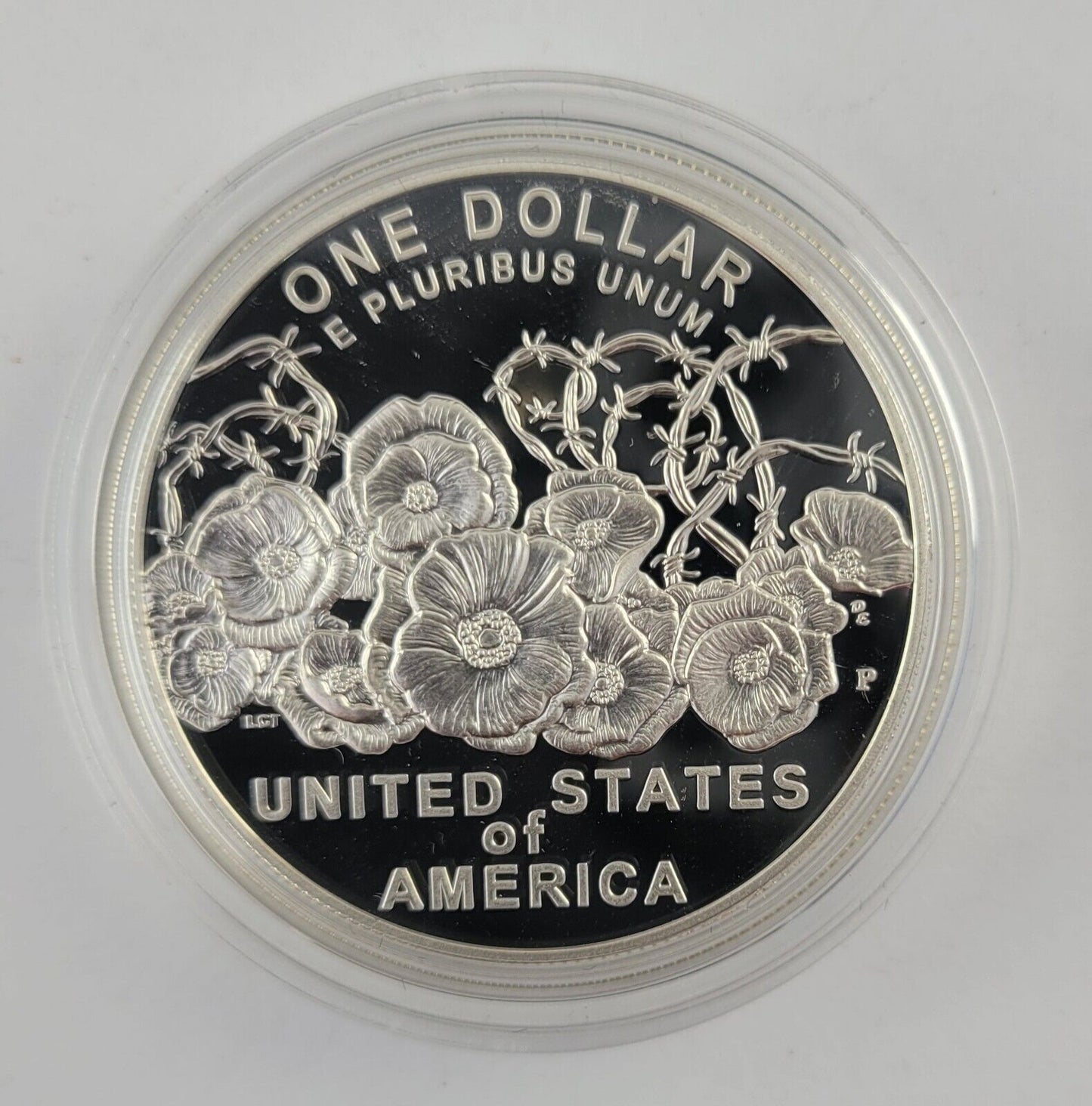 2018 World War I Centennial P Silver Dollar and Navy Medal Proof Set Boxed