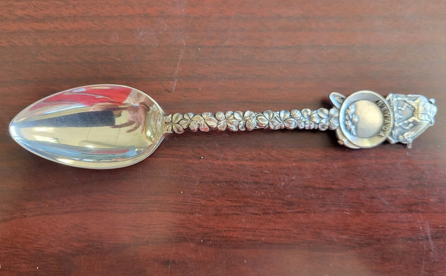 Nevada  Prospector Horse Sterling Silver Souvenir Spoon 5 5/8" .84oz