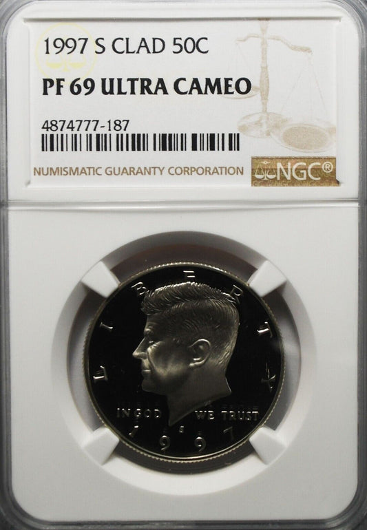 1997 S 50c Kennedy Half Dollar NGC PF69 Ultra Cameo Proof San Francisco