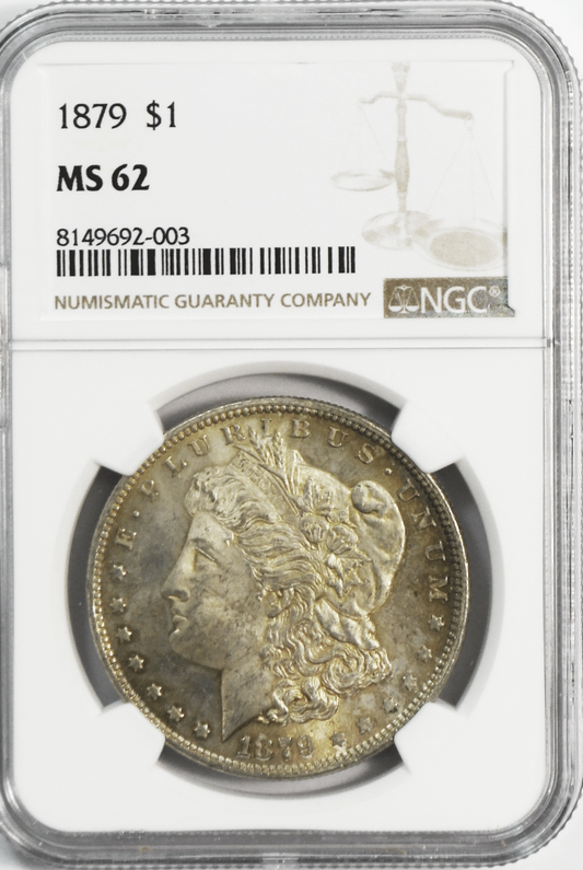 1879 $1 Morgan Silver Dollar MS62 NGC Uncirculated Philadelphia