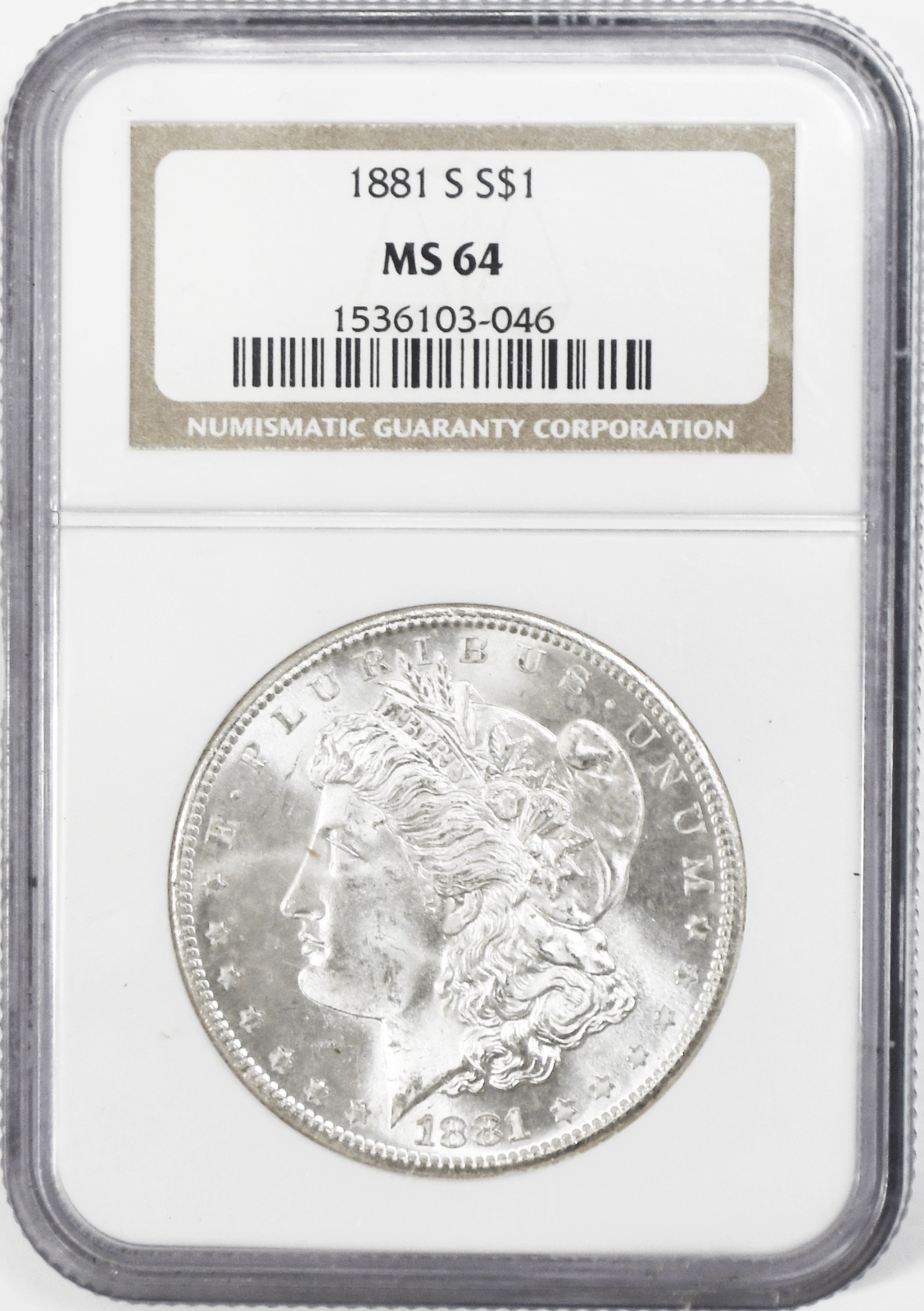 1881 S $1 Morgan Silver Dollar MS64 NGC San Francisco