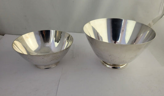 Tiffany & Co. Sterling Silver Candy and Nut 6 1/4" & 5 1/4" Wide Bowls 18oz.