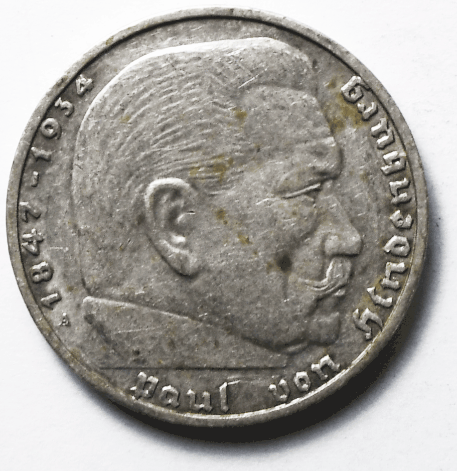 1939 A Germany Third Reich 2 Reichsmark KM# 93 Silver Coin