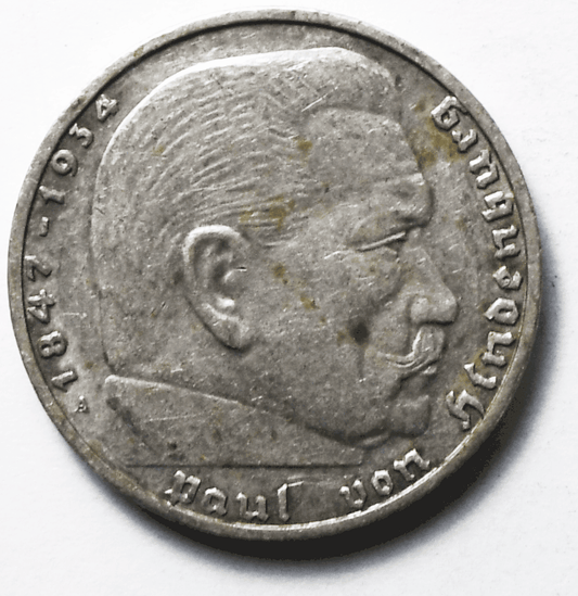 1939 A Germany Third Reich 2 Reichsmark KM# 93 Silver Coin