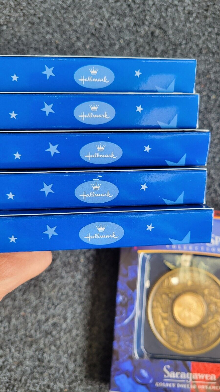 6pc. Hallmark American Spirit Collection Coin Ornament State Quarters Sacagawea