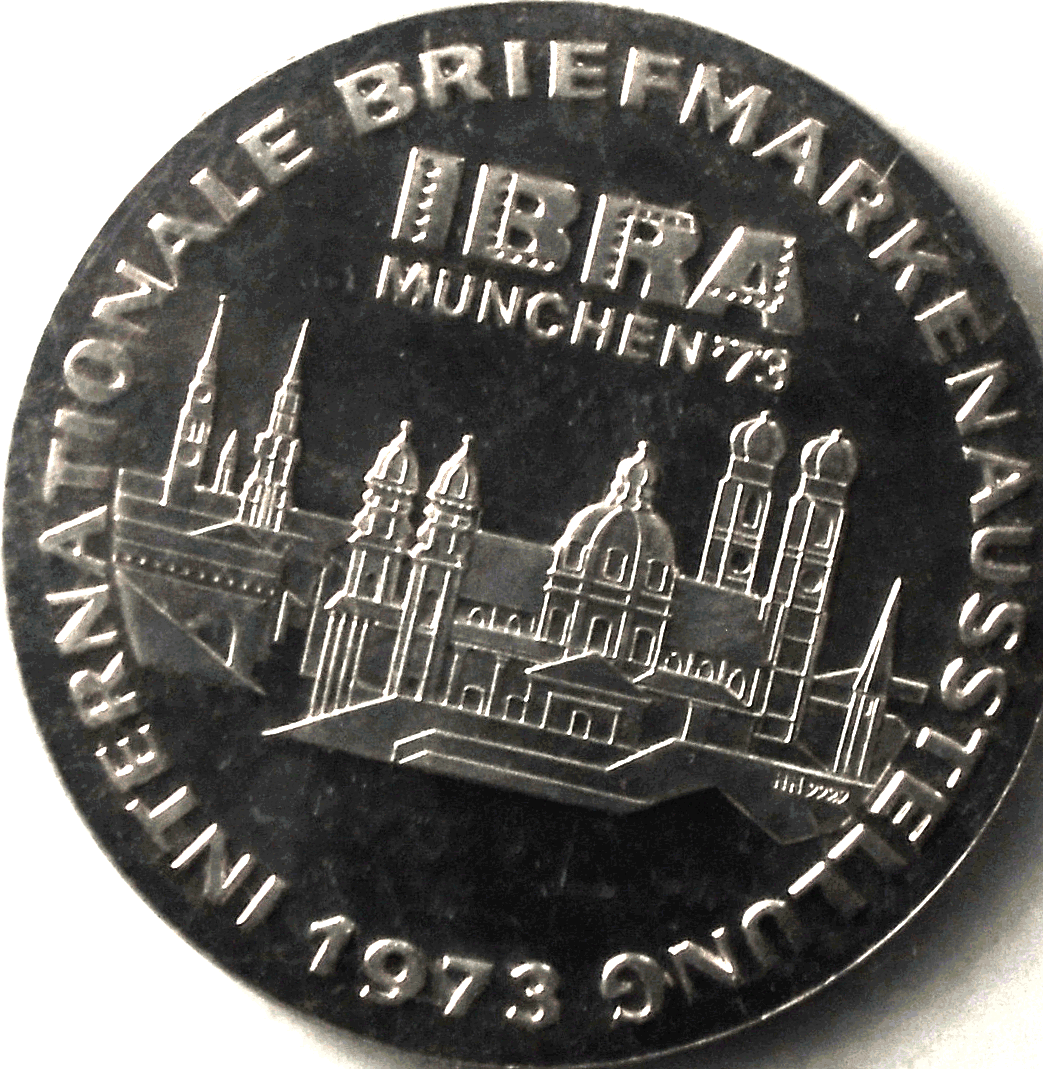 IBRA Munchen 1973 Internationale Briefmarkenausstellung Medal 34mm