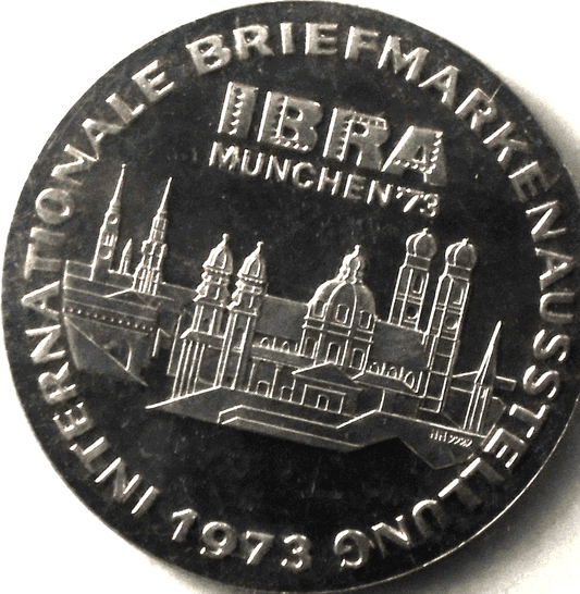 IBRA Munchen 1973 Internationale Briefmarkenausstellung Medal 34mm