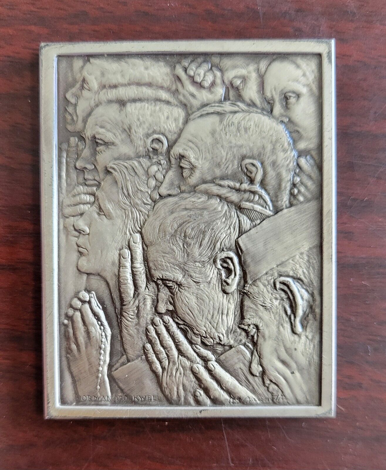 1974 Hamilton Mint Saturday Evening Post Freedom Of Worship Silver 1000 grains