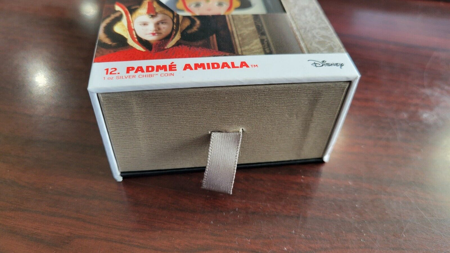 2022 Niue Star Wars 12. Padme Amidala Chibi 1 oz .999 Fine Silver Proof Boxed