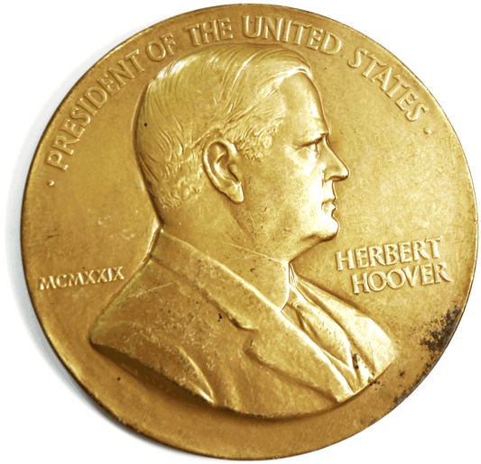 Herbert Hoover Presidential Inauguration Medal 76mm Bronze