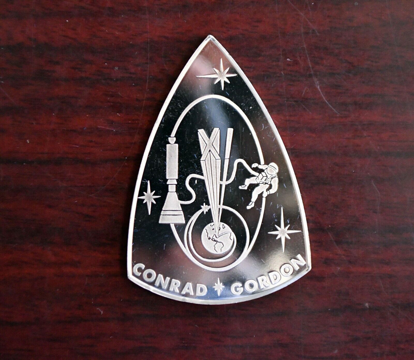 Gemini XI Sterling Franklin Mint Proof Struck Sept 12th 1966 Space Flight Emblem
