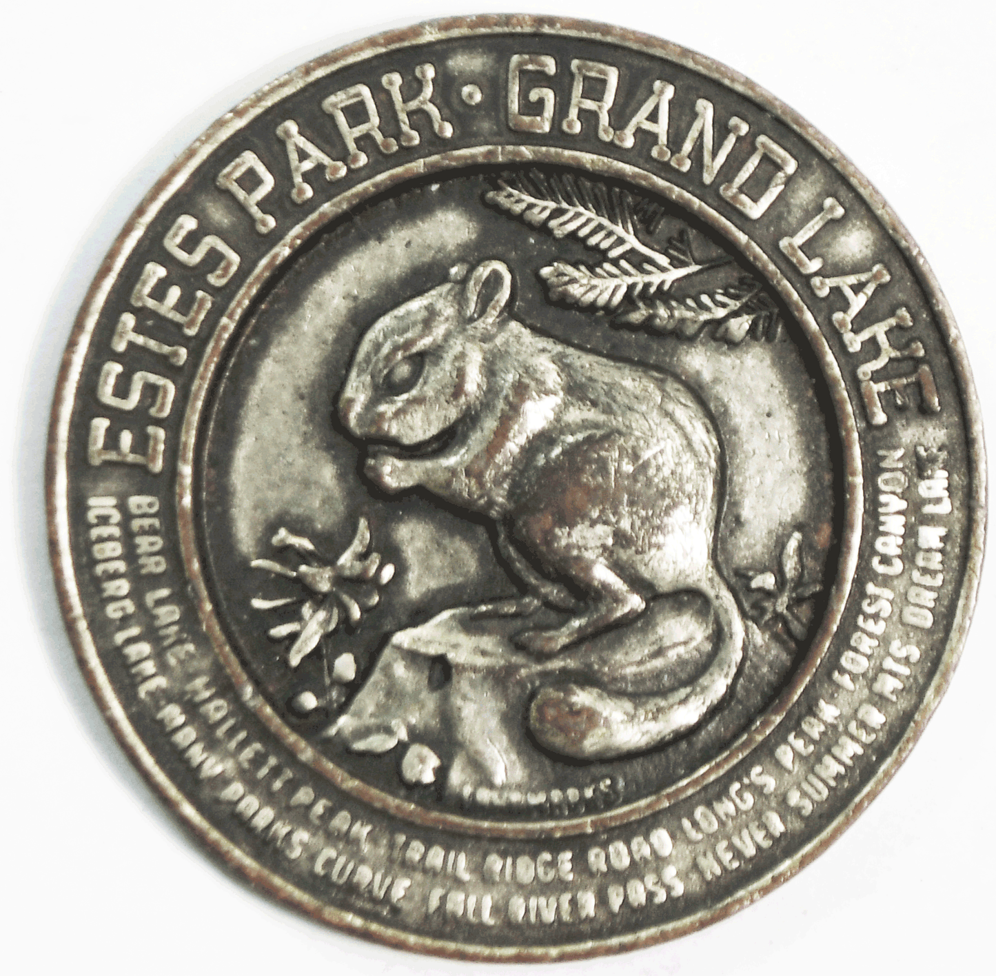 Estes Park Grand Lake Rocky Mountain National Park 38mm Medal