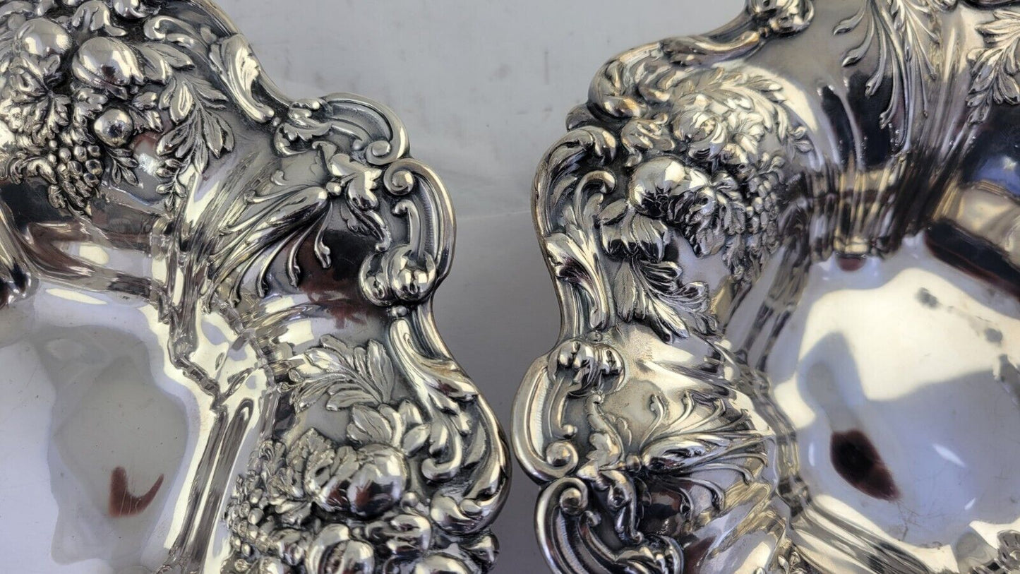 Set of 2 Francis I by Reed & Barton 8" Sterling Bon Bon Fruit Bowls 19.9oz