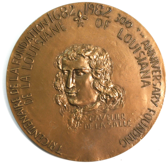 1982 Cavelier De La Salle 300th Anniversary Louisiana 72mm Bronze Luthringer