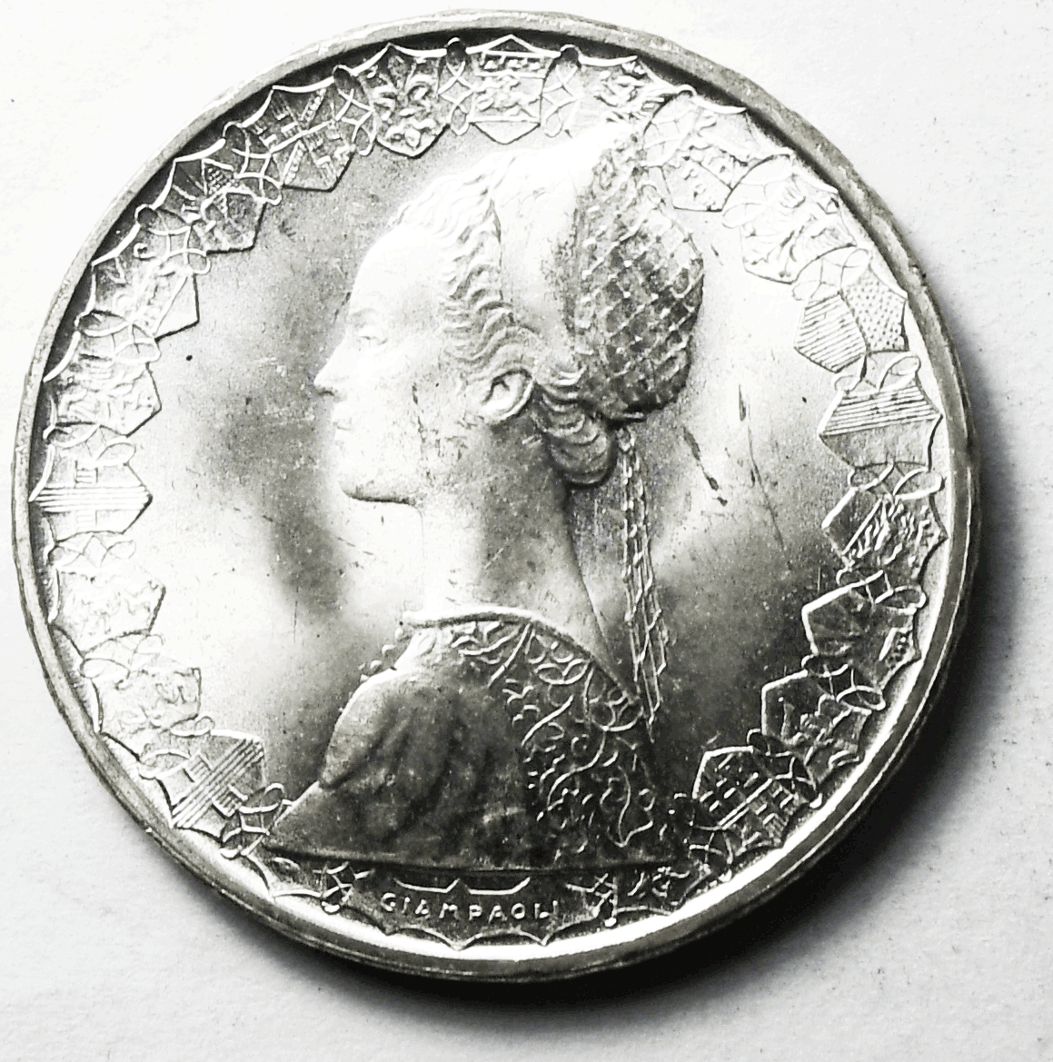 1967 R Italy 500 Lire KM# 98 Silver Coin Uncirculated