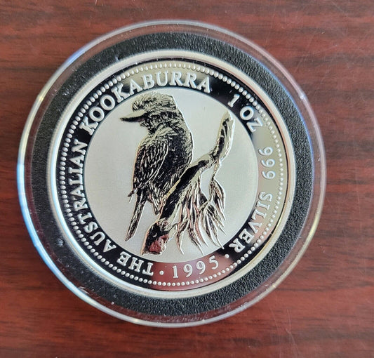 1995 Australian Kookaburra 1oz. Silver .999 Fine Dollar Coin
