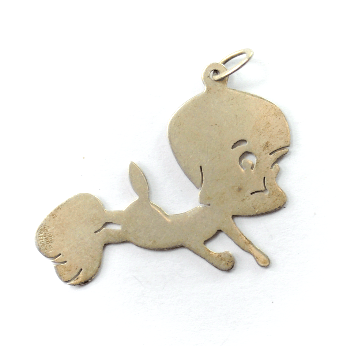 Antique 900 Fine AHA Venezuela Tweety Bird Cut Out Pendant 31mm x 41mm