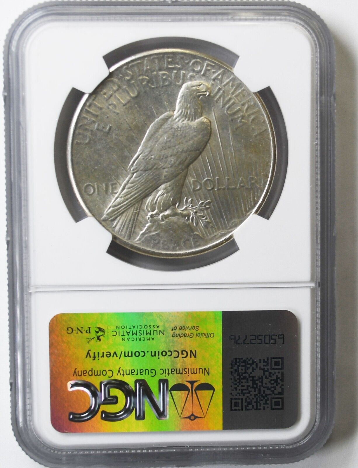 1925 $1 Peace Silver One Dollar US NGC MS62 Philadelphia