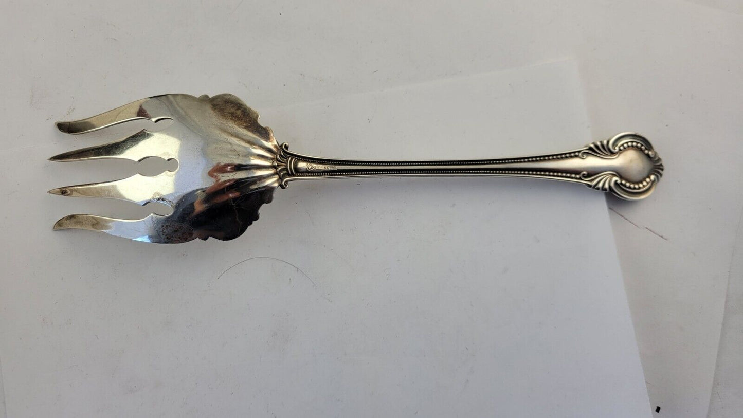 Irene by International Sterling 8 1/2" Silver Med. Cold Meat Serving Fork 2.2oz.