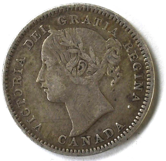 1901 Canada 10c Ten Cents Silver Coin Dime KM# 3