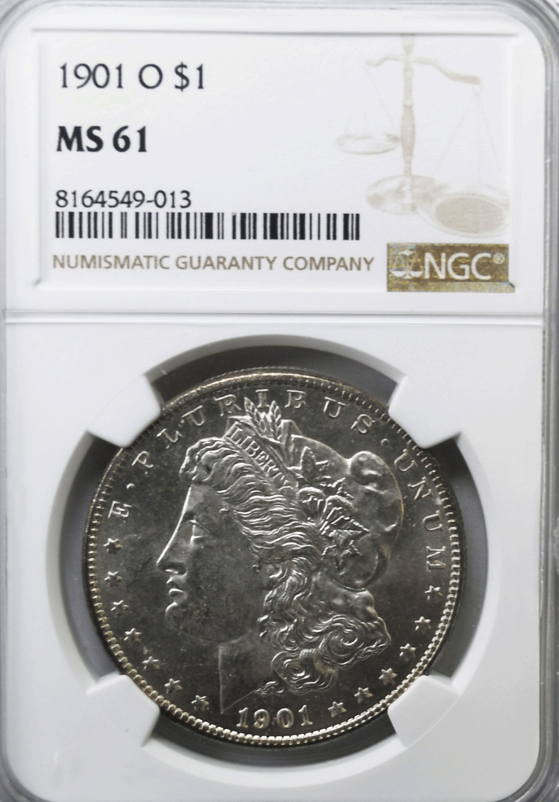 1901 O $1 Morgan Silver Dollar MS61 NGC New Orleans Uncirculated